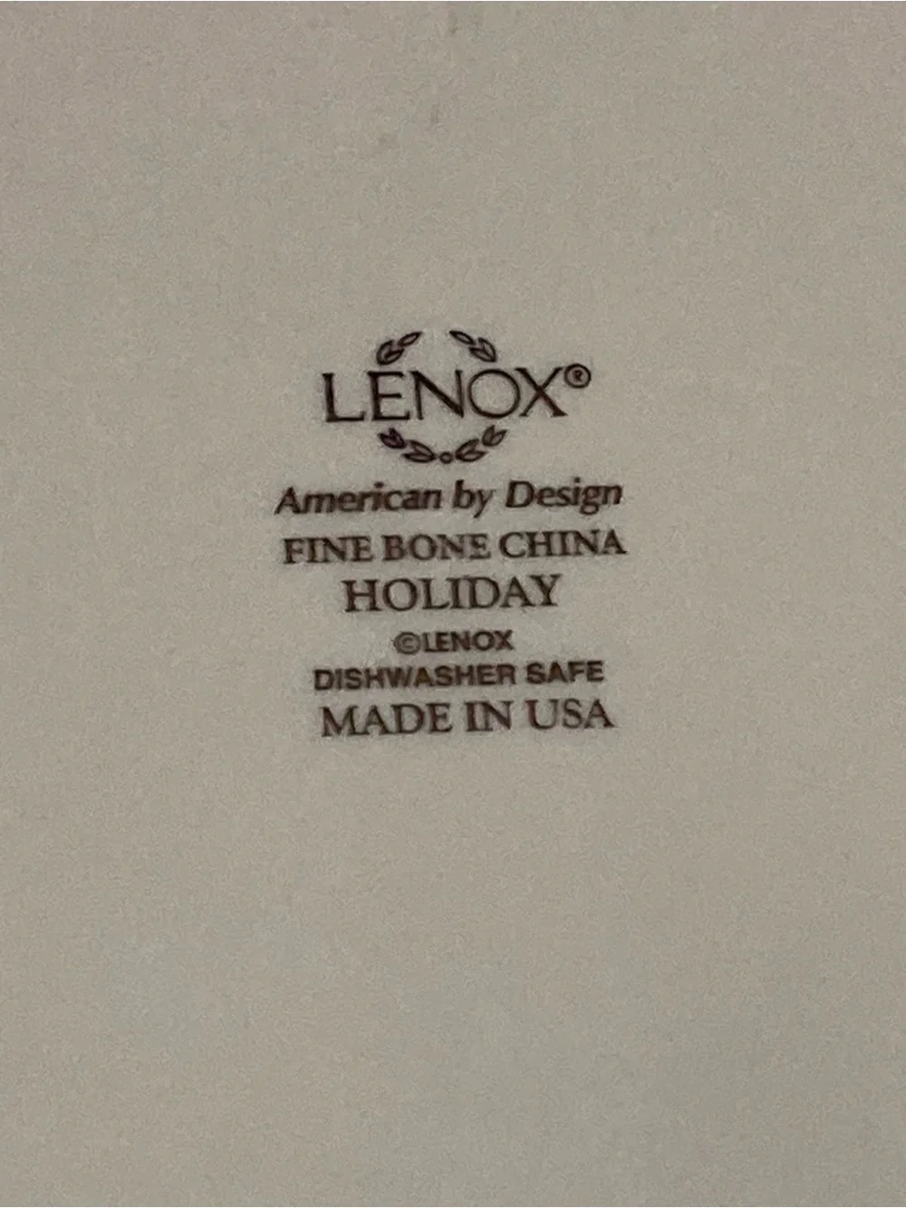 Lenox Holiday Holly Round Ceramic Salad Plates with Gold Rim